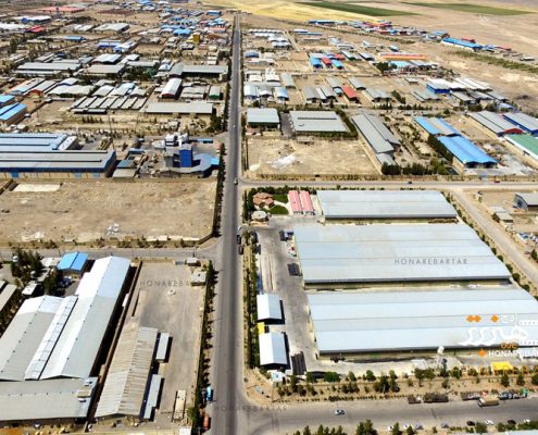 عکس هوایی یکی از شهرک صنعتی اصفهان